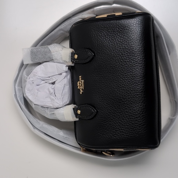 Coach CW332 Mini Rowan Crossbody Bag W/Leopard Print Gold/Leopard Multi-Last one - Picture 3 of 16